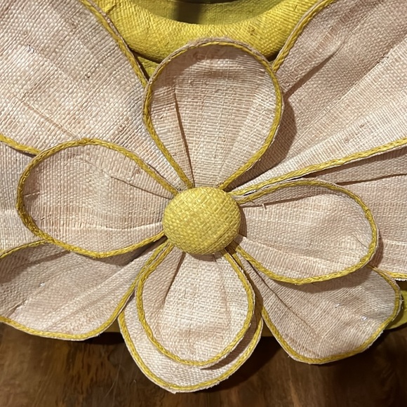 Mar Y Sol Guadeloupe Floral Raffia Tote Satchel Bag - Picture 2 of 5